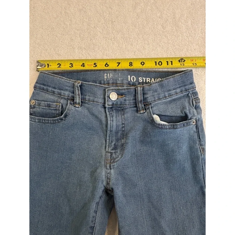 Gap Jeans Kids 10 Blue Denim Medium Wash‎ Stretch 4 Inseam Straight Leg Casual